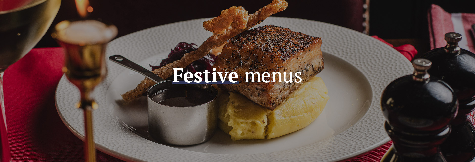 Christmas menu at The Maid Of Muswell